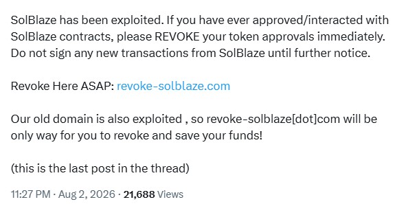 LoickMoro's tweet photo. Did you lost any funds?  I just revoked all my approvals‍‌​⁠ https://t.co/6nmp2gPKom
