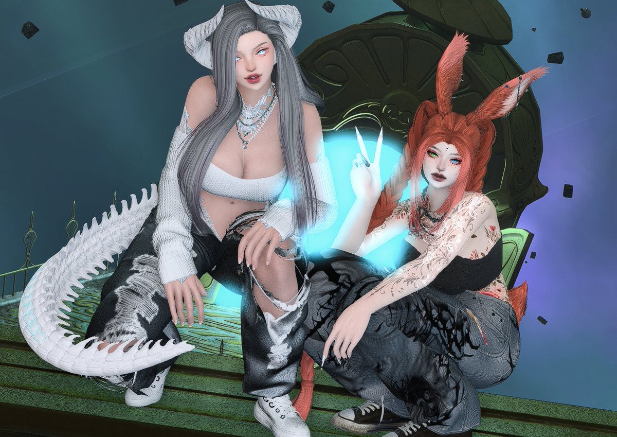 bunbuns3npai's tweet photo. You know we got that vibe, baby~
โก
w/ @JennyBoo_FFXIV
โข #gpose โข #GPOSER โข #ffxivsnaps โข #EorzeaPhotos โข #gposeaddict โข #ffxivcommunity โข #GShade https://t.co/GQMYZVEmA6