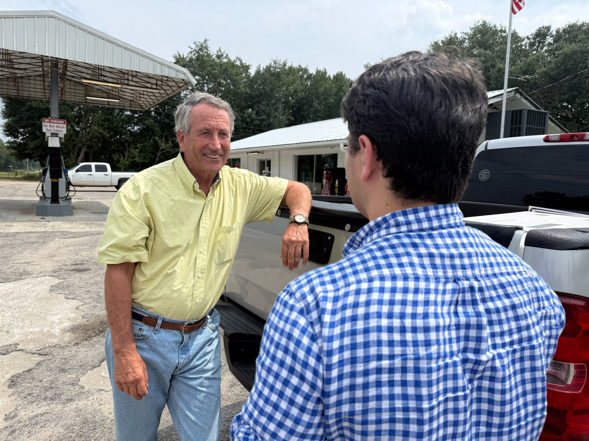 MarkSanford's tweet photo. Week One of the "Mama, I Can't Afford A New Truck Tour,” led us to 16 stops across 15 counties in just a few days.

As we prepare this Sunday to continue what is a uniquely quick campaign I’m grateful to have had the opportunity to speak to so many of you this week. Sixteen stops that included farmer’s markets, hardware stores, diners and more along the way - and I continue to hear what it's costing you to fill up a truck, keep the lights on, or just get by - and how that ties to the national debt. People across this state have told me over and over that you can't have a federal government that spends money that’s not there, then prints money that doesn't exist...and not experience their money not going as far as it used to.

Our week began in the Lowcountry in Beaufort and Bluffton, moved up through Florence and Hartsville, and then to Lancaster and Rock Hill. From there we spoke with you across the Upstate as we made our way to Spartanburg, Easley, Seneca and Anderson. Abbeville, and Greenwood and Saluda came next as we returned to the Lowcountry through the Midlands, spending the Saturday morning at Soda City Market in Columbia, and the afternoon at the SCGOP Senate stump stop in Lexington.

I’m grateful for every person who took the time to stop and talk this week, and look forward to more conversations to come.