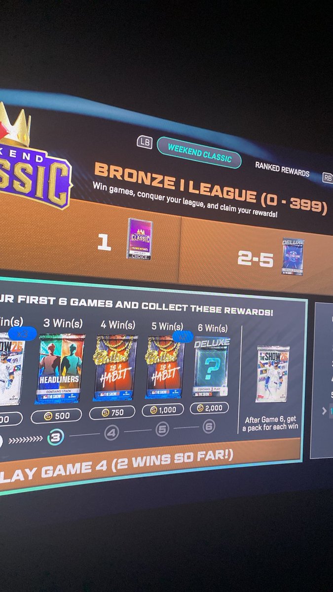 billybob42222's tweet photo. awesome rewards for being 700 rated thank you @SonySanDiego @MLBTheShow 👏
last weekend classic the servers were down and you promised make rights which we never got , now this. What a joke https://t.co/uUIqL52kvz