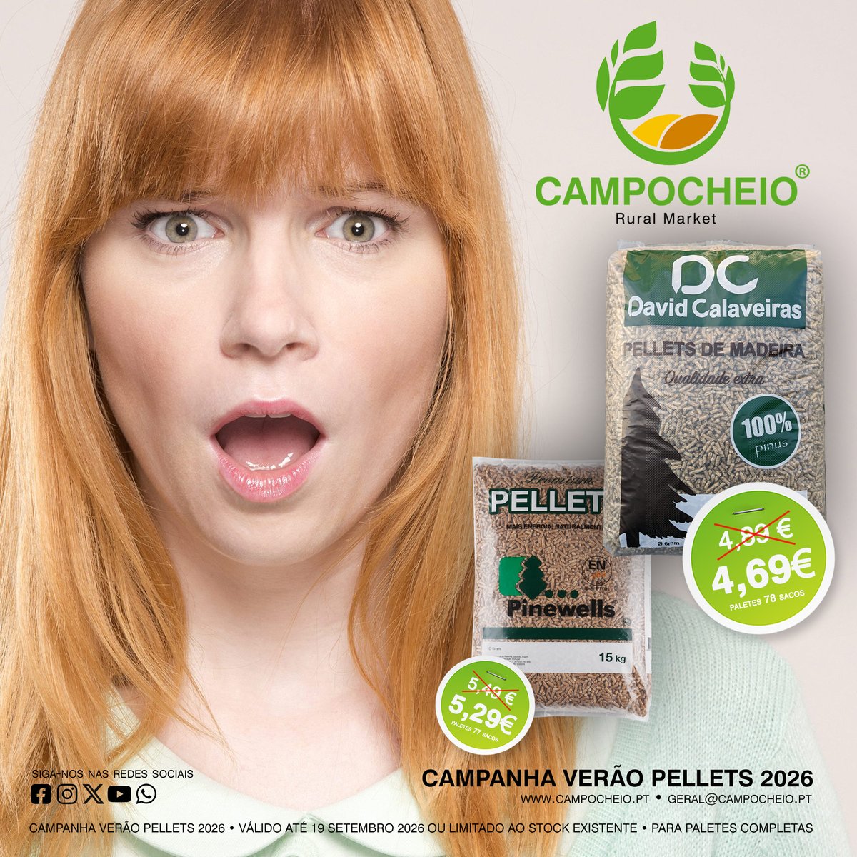campocheio's tweet photo. 🔥CAMPANHA VERÃO PELLETS🔥
A IMPERDIVEL campanha de verão de Pellets do CAMPOCHEIO chegou finalmente! 😎👌
Este ano com a marca 𝐃𝐚𝐯𝐢𝐝 𝐂𝐚𝐥𝐚𝐯𝐞𝐢𝐫𝐚𝐬 e com a prestigiada marca premium que dispensa apresentações 𝐏𝐢𝐧𝐞𝐰𝐞𝐥𝐥𝐬!

Faça já a sua encomenda! https://t.co/DuCMMD0yBn