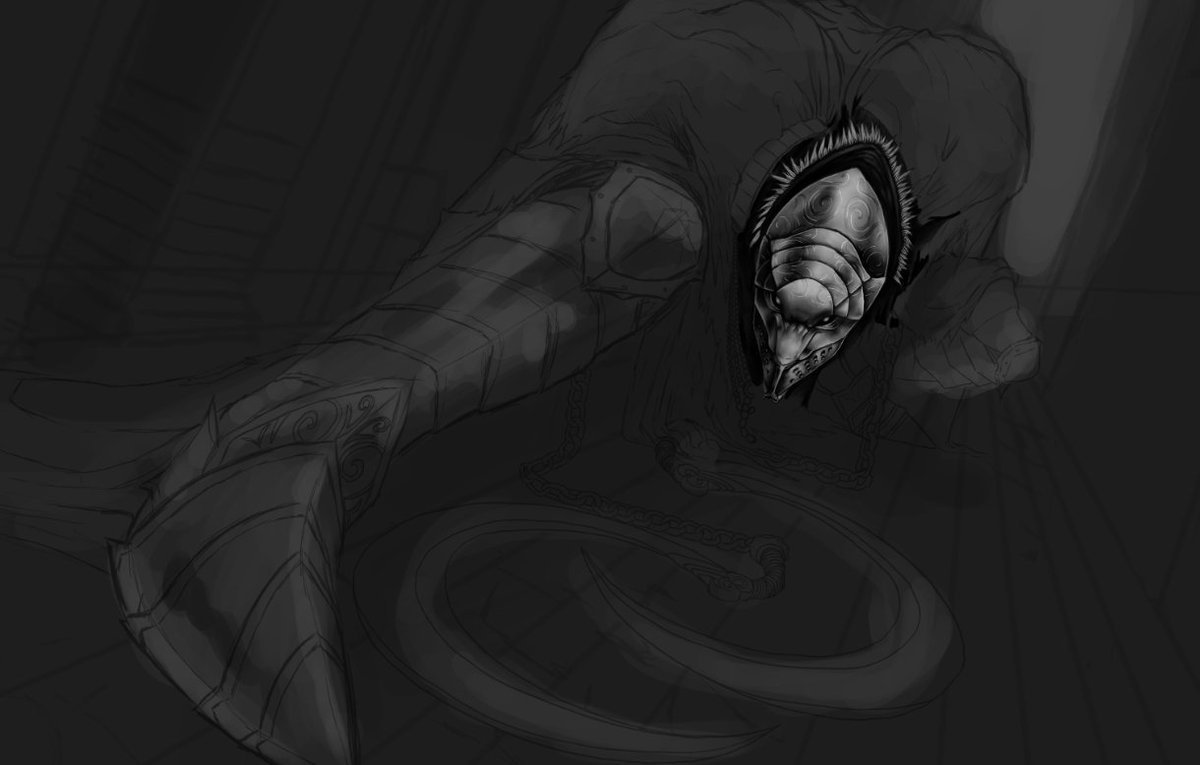 MarrokWolf's tweet photo. WIP trying my hand at crazy perspective. #AgeofUmbra https://t.co/B1JebIiZ04