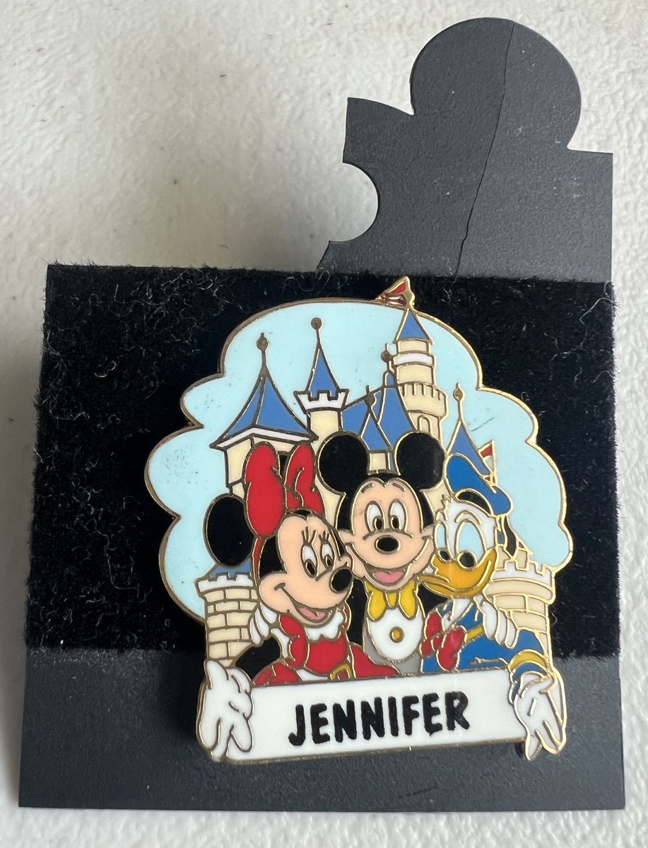 TeriE's tweet photo. COOL #Vintage90s Disneyland Custom #NamePin #Jennifer with Mickey Minnie Donald #SnowWhitesCastle
https://t.co/dA5Ar498dH
#disneyland #disneypinsforsale #JenniferPin #disneycollectibles #disneynametag #MickeyMouseandFriends #Mickey #mickeylove #pintrading #pincollecting #pins https://t.co/E2GCSiBaby