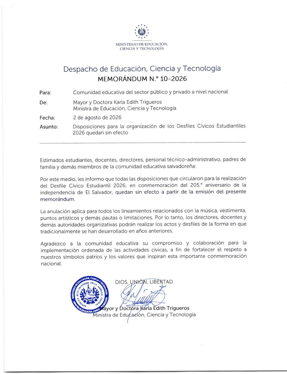 Ministerio de Educación tweet media