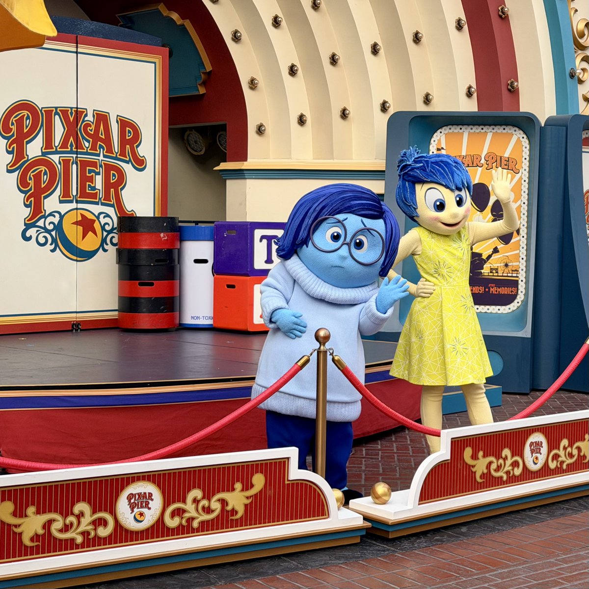 DAPs_Magic's tweet photo. Joy and Sadness are out offering encouragement on Pixar Pier during CHOC Walk 2026.
#CHOCWalk
#dapsmagic https://t.co/JejpD1CKV0