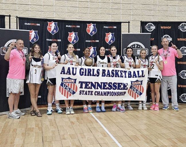 TrottersArmes's tweet photo. What a ride it’s been! This @LadyTrotters 27 group was put together 4 years ago. Been lots of fun & won a ton of games/ championships. Not to mention we are nearing 70 college offers on this team alone that include D1-D3 NAIA  & have 4 already committed. Can’t wait to see where the others land! I’ve been extremely blessed w/ the very best assistants in @dubya_j & @SueYunKim_20  , some great kids, & the most awesome families! We’ve been through a lot & have formed bonds that will go way beyond basketball. The loss of Hayden Carter after our freshman season will forever impact our lives. She was a huge part of our team & we have carried her jersey & memory with us the whole way. I know she’s smiling down. It’s been a pleasure ladies. Watching yall grow from little 8th graders into outstanding young women who fiercely compete on the court & will be highly successful in life. This ole ball Coach is super proud of each one of you. #TogetherOn3 
P.S. - I need an option to add more pics lol