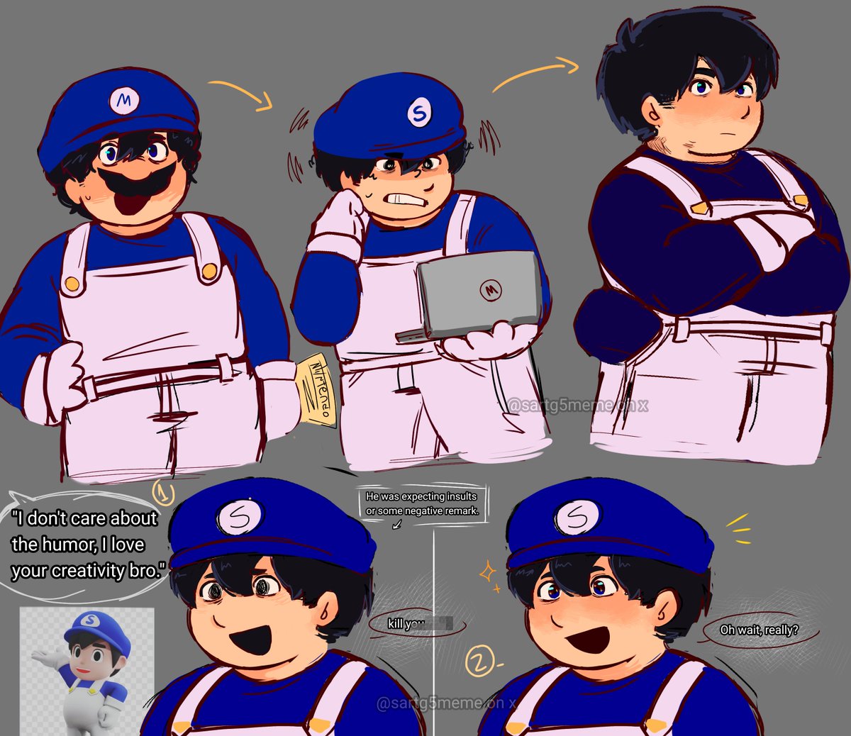 sartg5meme's tweet photo. I love drawing him 😼💖
(I will kill him grr 😤)
#Smg4fanart #SMG4 https://t.co/Ev5YwQQfuG