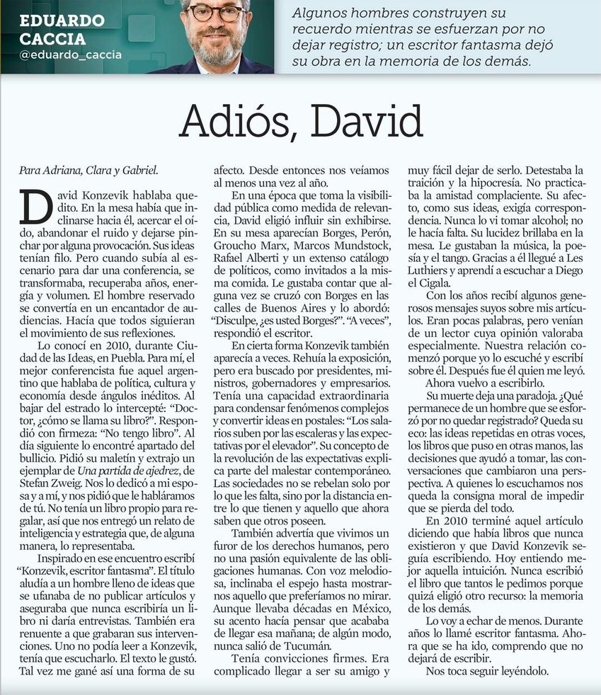 mausmeza's tweet photo. Para mí, @eduardo_caccia es alguien al que es mandatario leer los domingos por la mañana.
Con este texto confirmo lo antes dicho, no se lo pierdan!!!
Gracias por el texto Eduardo, es una delicia 😊 https://t.co/jvrHCxWkA8