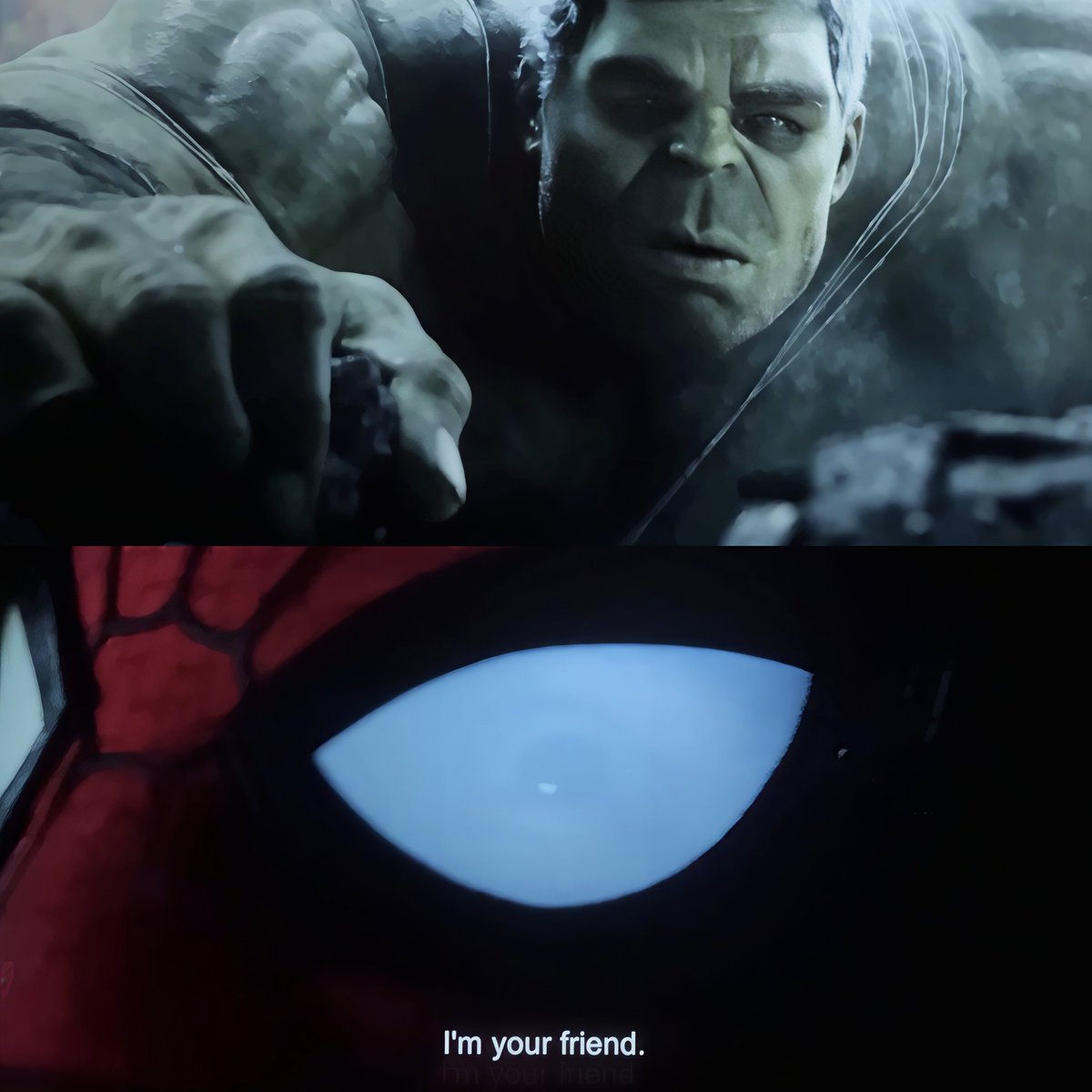 arixxverse's tweet photo. At this moment, was he Hulk or Bruce Banner? https://t.co/Gp9i9pqpa0