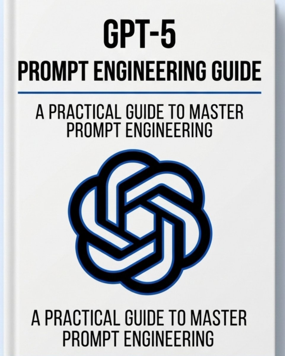 HeyAnjula's tweet photo. I spent weeks studying prompt engineering, AI workflows, and automation systems.

The result?

A practical guide to turn AI into a real productivity engine.

Introducing:

GPT-5 Prompt Engineering Guide

Inside:

• Powerful prompt frameworks
• Advanced prompt engineering methods
• AI workflows that save hours
• Real use cases for builders

FREE giveaway for 24 hours.

To get it:

1️⃣ Follow me (so I can DM it)
2️⃣ Comment GPT5
3️⃣ Like + Rt

I’ll send it to everyone who follow.
