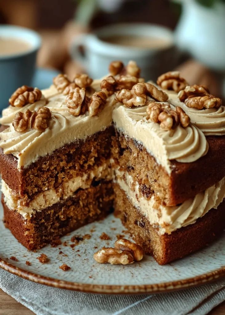 WHATSFORDlNNER's tweet photo. Coffee &amp; Walnut Cake https://t.co/H5v4E9tE2Y