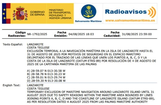 CorruptSanchez's tweet photo. Sanchez has ordered an IMMEDIATE NAVIGATION BAN of 3.3km around his luxury villa and ordered military and police to enforce it, via the Official Spanish Bulletin (Picture 1). You can see in Picture 2 the enclosed polygon. For comparison, see that polygon translated to Ceuta Coast (Picture 3), something that not only has been reclaimed for years, but to add insuylt to injury, @sanchezcastejon was WARNED by 2 different spanmish intelligence agency days before the upcoming invasion. 

We have a psycopath as a president and we need Europe to help us put him into jail.