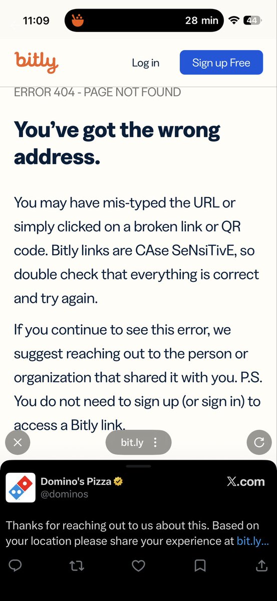 thenautankibaba's tweet photo. @dominos @zomato Like your pathetic services, check the message and the link which you sent for experience. Page is also not exist like your services. https://t.co/oq9g4sLQYl