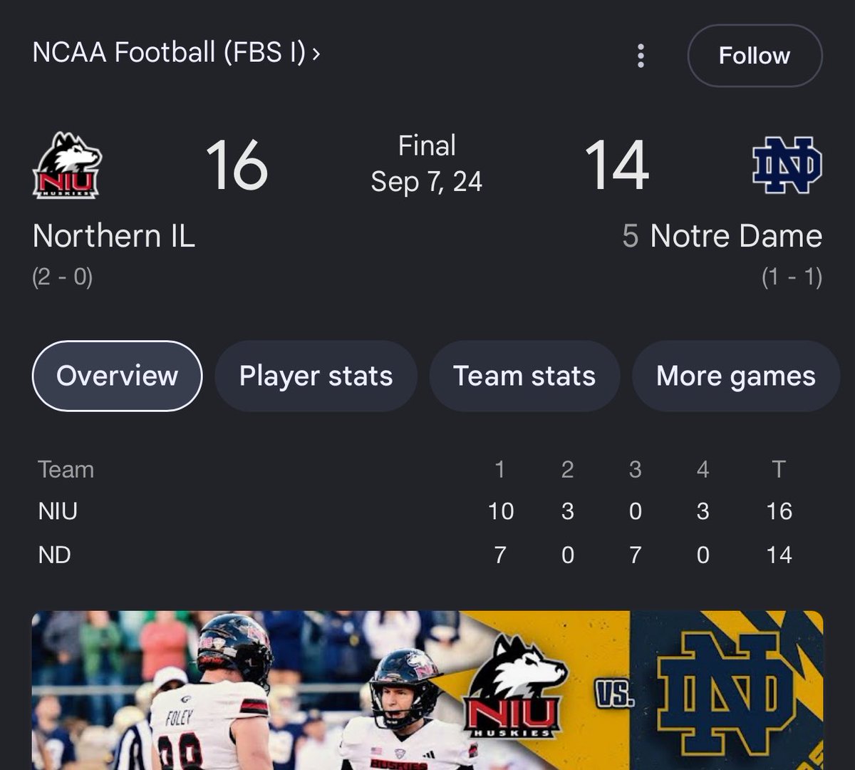 MiamiCanes1971's tweet photo. “Miami has no chance of winning in South Bend. That home field advantage is too much for ANYONE to beat a Marcus Freeman-coached Notre Dame team.” https://t.co/Uje9zuGxc2