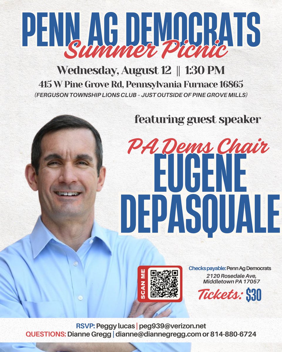 LauraShadlePA's tweet photo. We are very excited to have Congressman @ChrisForPA return to Central PA as our keynote speaker, along with featured guests like Lieutenant Governor @AustinDavisPA &amp; @PADemParty Chair @DePasqualePA — and as always, emcee’d by beloved local State Rep. @ScottConklinPA! (2/4) https://t.co/fFuvAXkeug