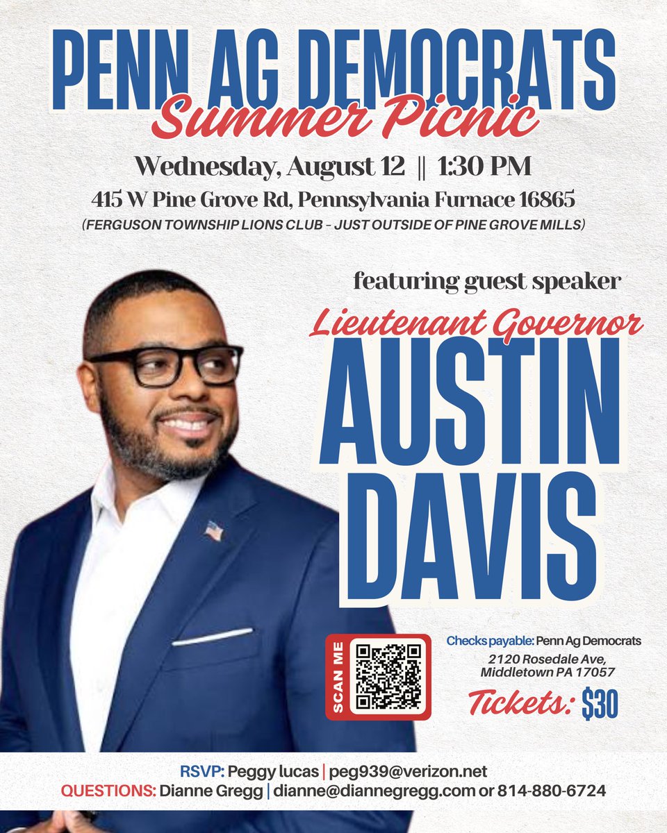 LauraShadlePA's tweet photo. We are very excited to have Congressman @ChrisForPA return to Central PA as our keynote speaker, along with featured guests like Lieutenant Governor @AustinDavisPA &amp; @PADemParty Chair @DePasqualePA — and as always, emcee’d by beloved local State Rep. @ScottConklinPA! (2/4) https://t.co/fFuvAXkeug