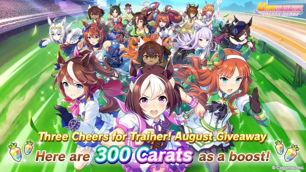 xDaitakuHeliosx's tweet photo. Heads up, Trainers! We've just sent out the "Daitaku Helios Appreciation August Giveaway" gift, so keep an eye out!  

🎁 Gift Contents:
- Carats x300
- Carats x-300

#Umamusume #DaitakuHelios https://t.co/DpjLxzMsWS