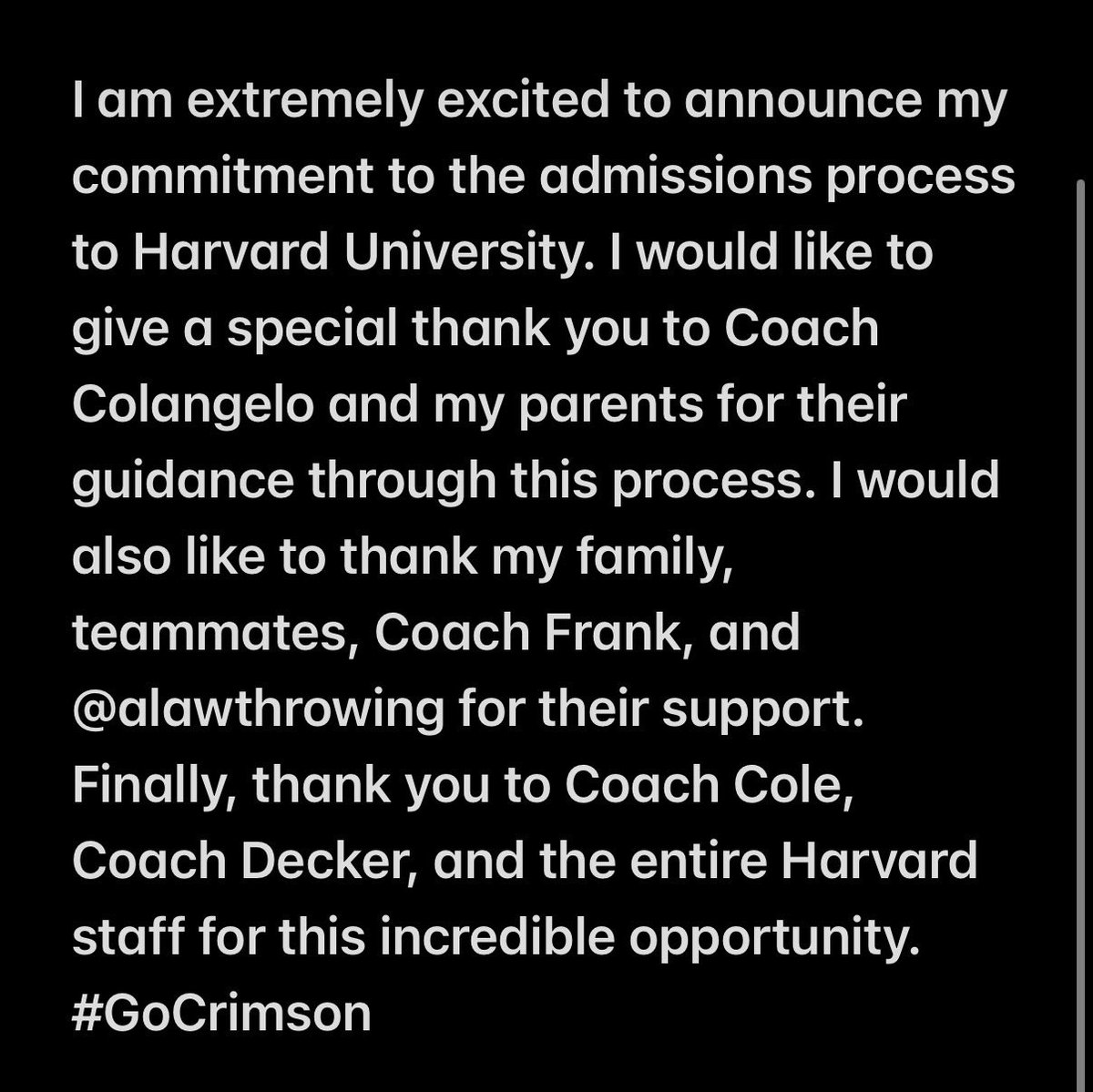 NoahLambrinides's tweet photo. Committed. #GoCrimson https://t.co/OFcaiyMZF8