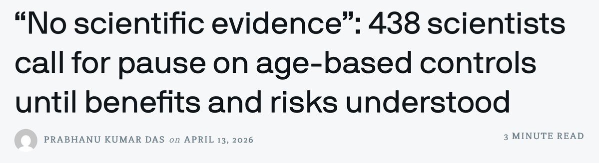 dbl_mp1's tweet photo. Over 400 scientists say Age (ID) Verification will cause more harm than good.

https://t.co/xeTt4KG2a1

https://t.co/nLDZ08mjya https://t.co/R7TMGMEBFN