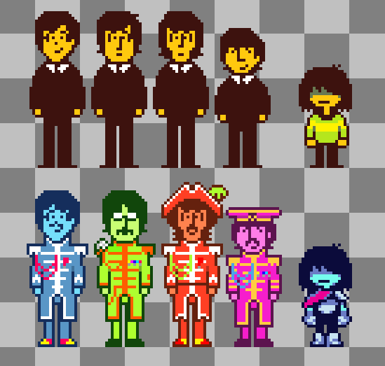 antonchigurfan's tweet photo. Deltarune beatles 2 https://t.co/iDzyBHqFfd