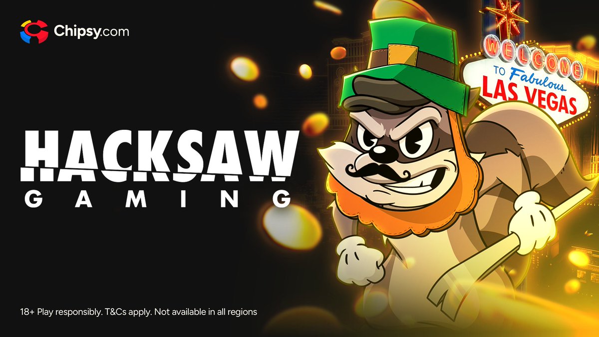ChipsyCasino's tweet photo. Hacksaw's been live a week. some of you still haven't sat down. RT + follow, tell us which one you're playing, and $250 in credit goes to one of you 🟡 https://t.co/HcAWcuOCFO