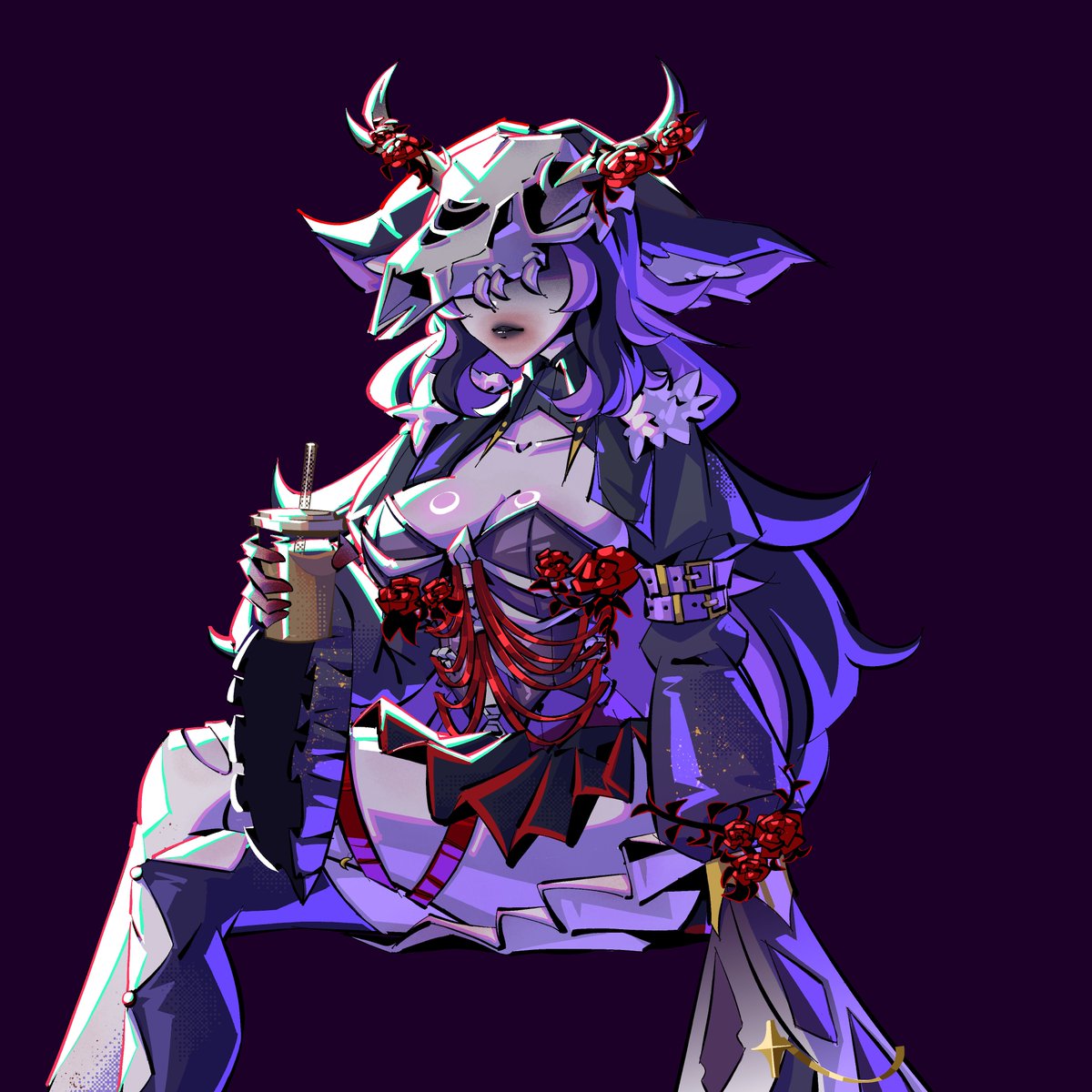Avinyxx_'s tweet photo. I love getting model WIP'S 💀 
I'll be showing off this model once finished on the 6th of August and I'm so excited! The art work is so good 😍
My Spooky branding ✨️ 
I can't wait to start Avi after dark horror streams 🤗🥳
Outfit design @/Khoi_ist 
Model artist @/Ouro_art https://t.co/DbbV7SaVi9