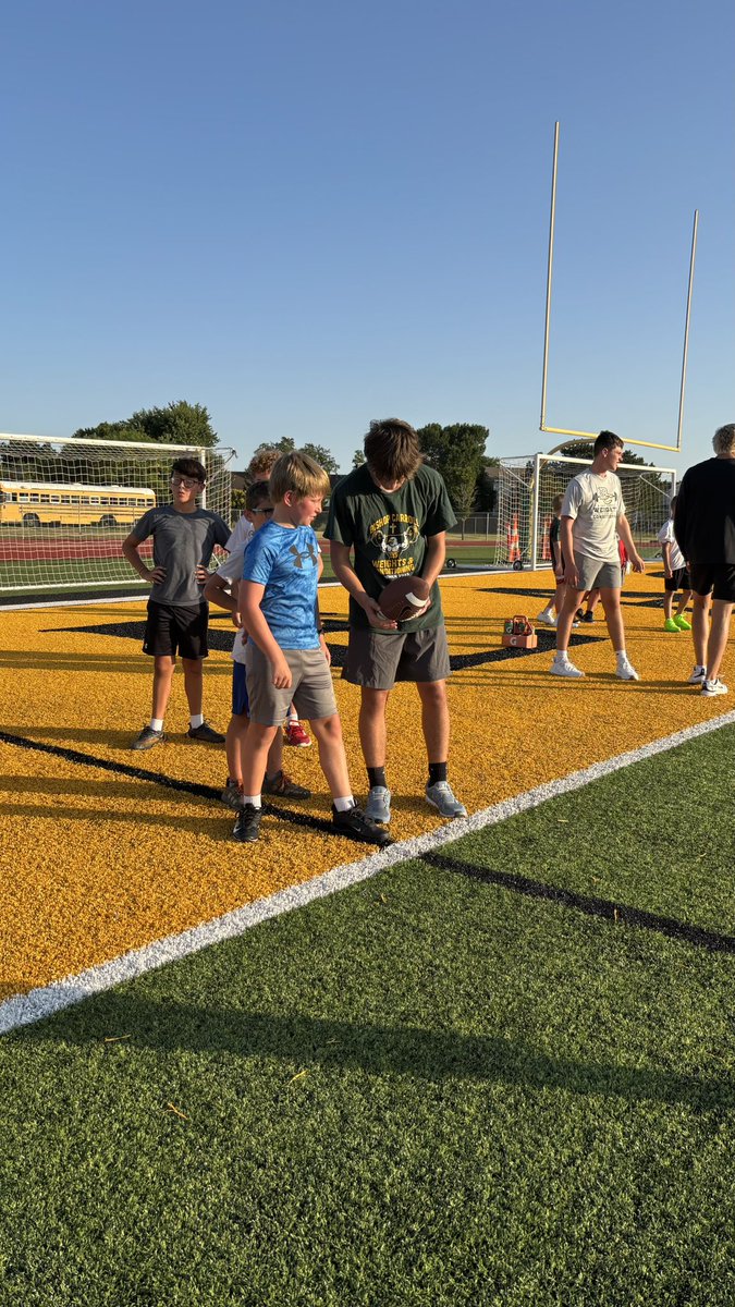 BCCHS_Football's tweet photo. Great 1-6 Youth Camp.  High school players did a great job volunteering.  We had over 300 total football camp participants this summer!!! https://t.co/oXHir6mtUW