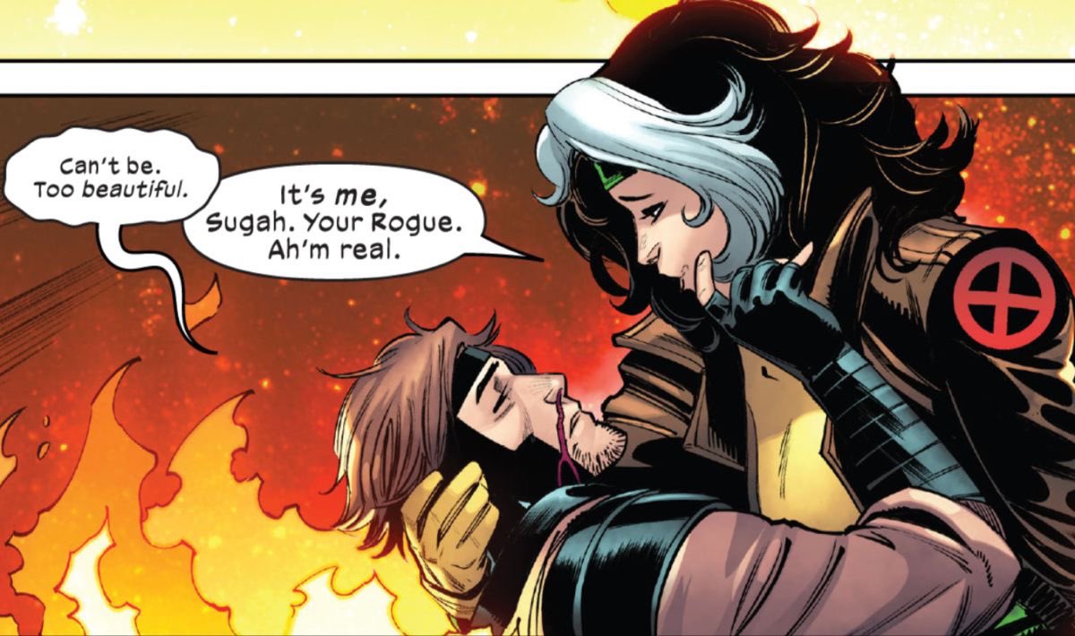Shadowed_OP's tweet photo. bro is literally dying and still making sure Rogue knows she looks good 😭 https://t.co/gkSupeuqMa