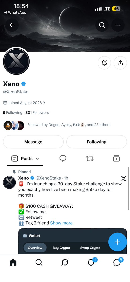 1C3NT_'s tweet photo. @Degenvl @XenoStake Following both with notis on

@fwteevincs @ToluwaniWeb3 

First degen win?🥹 https://t.co/nWxGpvs3Tj