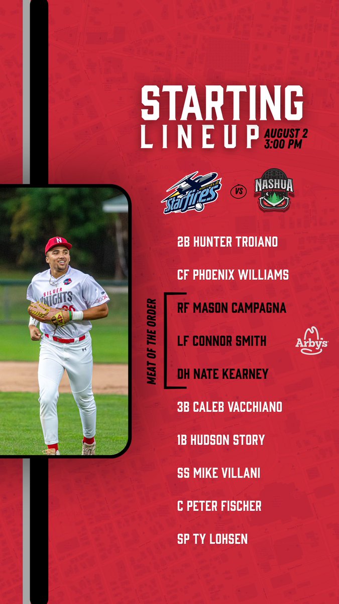 SilverKnightsNH's tweet photo. Sunday’s lineup against the Starfires ⚔️🛡️ https://t.co/oeg67a93Bg