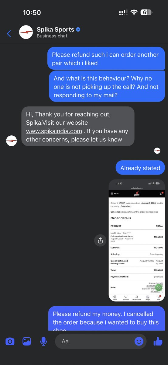 TheRameshHalder's tweet photo. I gave order from this website #spikasports where mr @THE_RanjitBajaj is the brand ambassador. I am tagging him because he should know about spika sports. They are posting in facebook and Instagram but not responding to my calls and msgs even not returning my money back. https://t.co/MhLpedUgXu