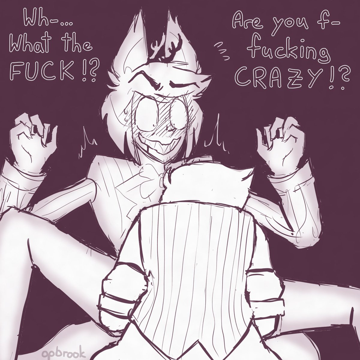 OpBrook's tweet photo. It's just because of the rut... f-for sure...
(NSFW)
#radioapple #HazbinHotel https://t.co/OJn4byjg7A