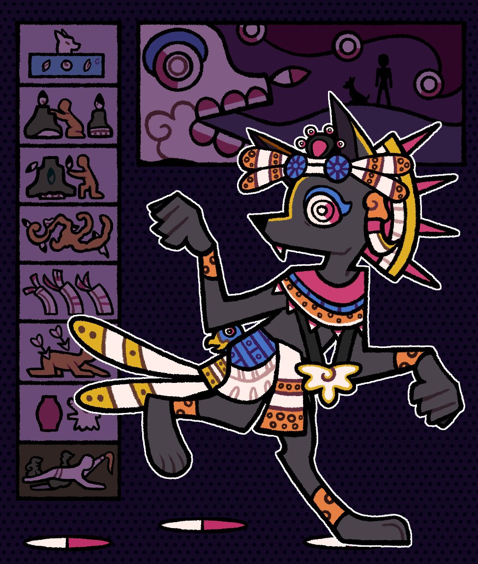 Cozticapetztli's tweet photo. Xolotl and the underworld https://t.co/sB1zbgCCD6
