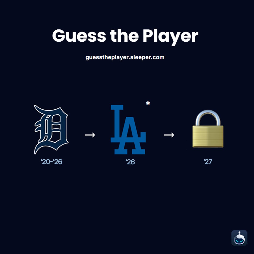 SleeperHQ's tweet photo. Can you guess this MLB player? 🤔 https://t.co/14MFGKq77g
