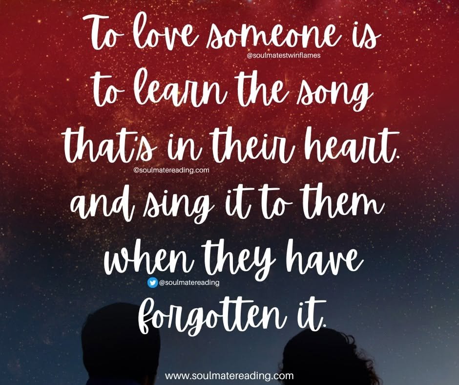 soulmatereading's tweet photo. To love someone is to learn the song that's in their heart and sing it to them when they have forgotten it.
#lovesong #love #reallove #truelove #endlesslove #iloveyou #soulmate https://t.co/nFsJYoZmRY