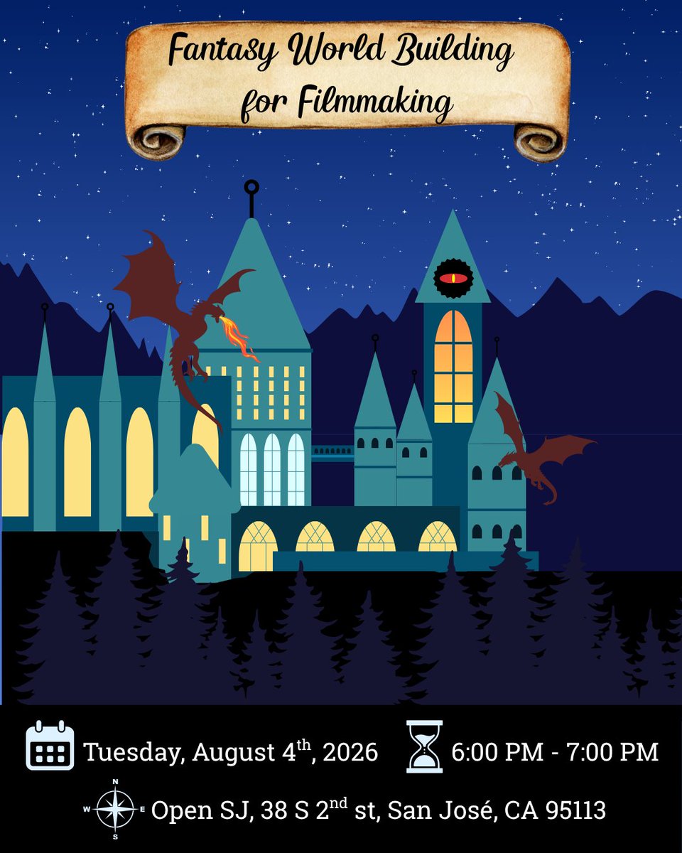 creatvsj's tweet photo. Step into the world of fantasy filmmaking! ✨🎬
Explore the art of creating immersive worlds. Whether you're a writer, filmmaker or storyteller, this workshop will help you bring your creative vision to life. RSVP-> https://t.co/WQVRGkea3Y
#FantasyFilmmaking #FilmmakingWorkshop https://t.co/Skgzdp6SnL