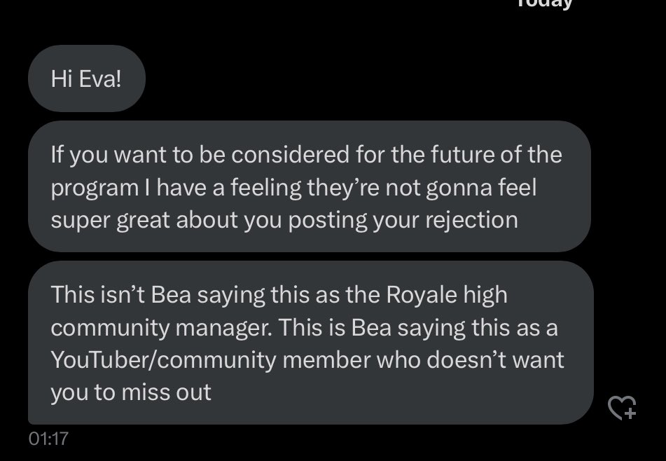 LuminousEvaAlt's tweet photo. @Mus3Vanity And I mean them hiring people that are underaged that was the “big issue” they had with me, I had some people that are in the badge program ask them and that was their answer lol. At the time.. I also low key got silence by Bea which is so funny now LOL https://t.co/VEbSA4qLmo