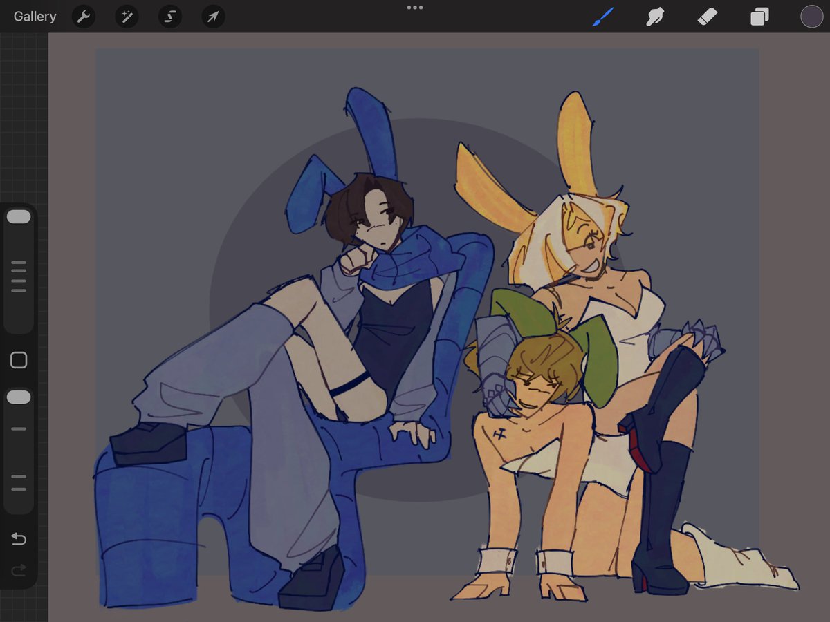 abnormalesque's tweet photo. happy (late) bunny day from the calw trio. or whatever https://t.co/oeO4oVENVt