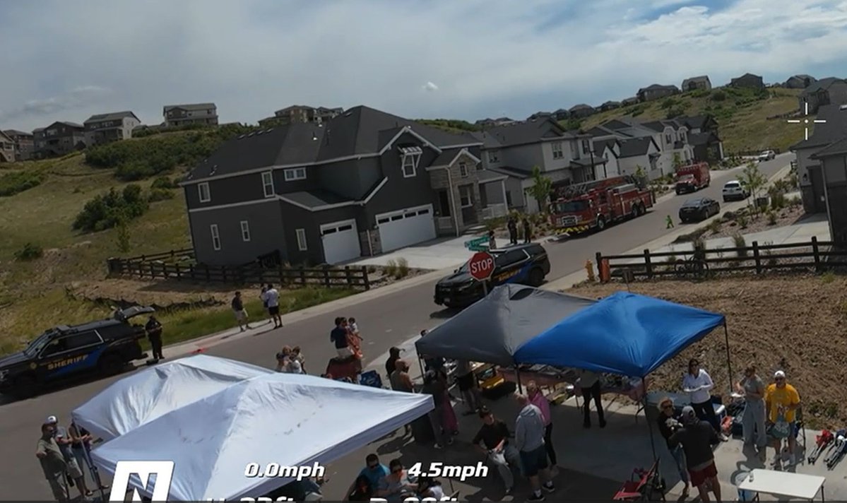 dcsheriff's tweet photo. Point of view when you invite the Douglas County Sheriff's Office to your block party and we decide to break out the drone for a little training/demo... 😎

Thanks for having us out, neighbors! We had an absolute blast hanging out, meeting everyone, and catching a view of the neighborhood from above. 

One neighbor said: "Thank you so much for all you did to make our block party a success. Everyone really enjoyed it. We also were lucky enough to get a special visit from Sheriff Weekly!"
