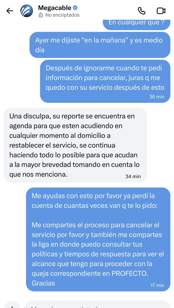 alexoaceves's tweet photo. @Megacable se hacen los pinches ciegos, na mas lo q les conviene contestan y puras largas saben dar @Profeco @AtencionProfeco https://t.co/XhdkOtZQTG