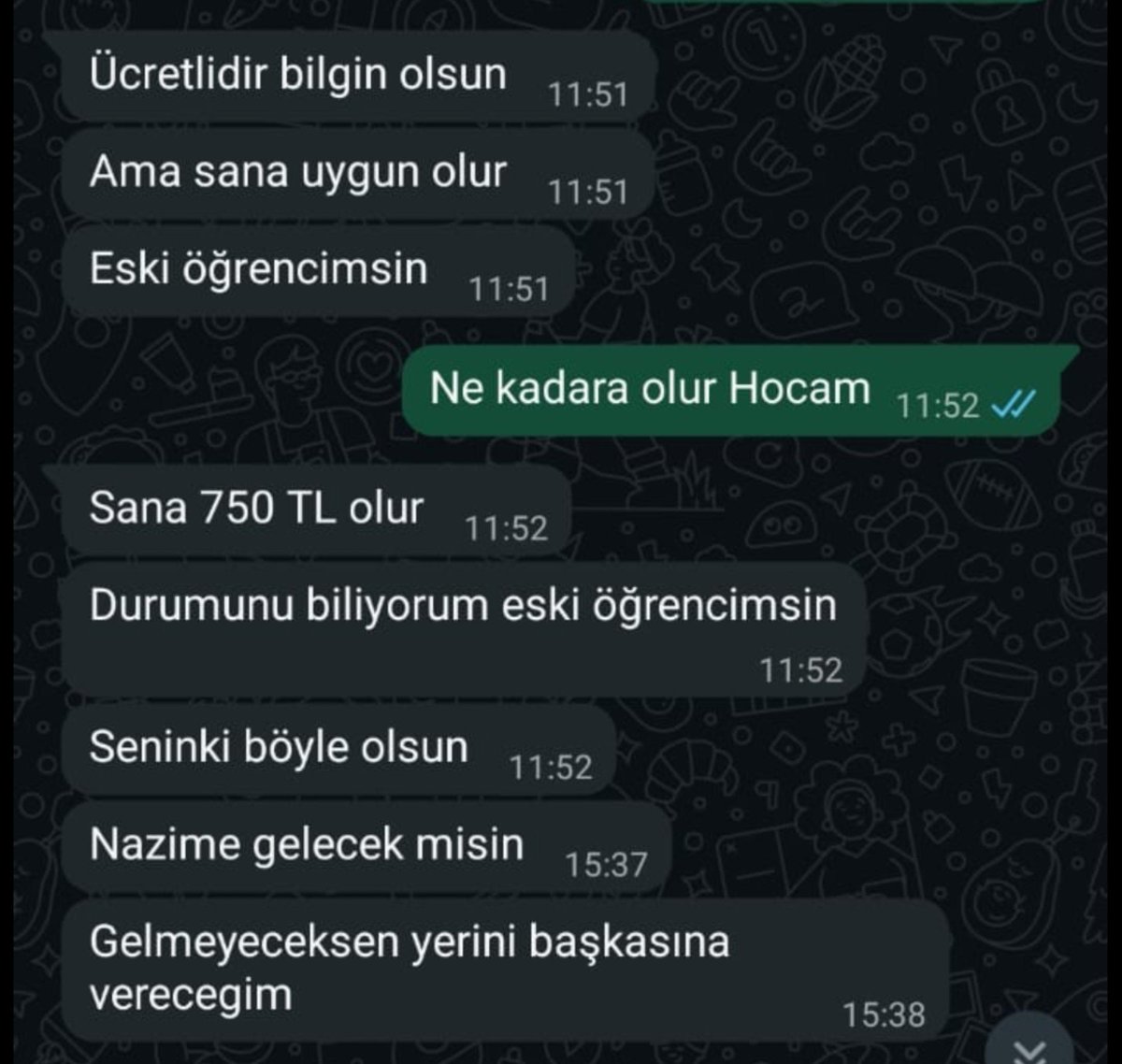 kimbuskrn's tweet photo. ÜNİVERSİTE tercihi yapması için arkadaşımdan  para talep eden öğretmen 

Bunu bile fırsata çevirdiniz Allah belanızı versin... https://t.co/p6aXiThsrf