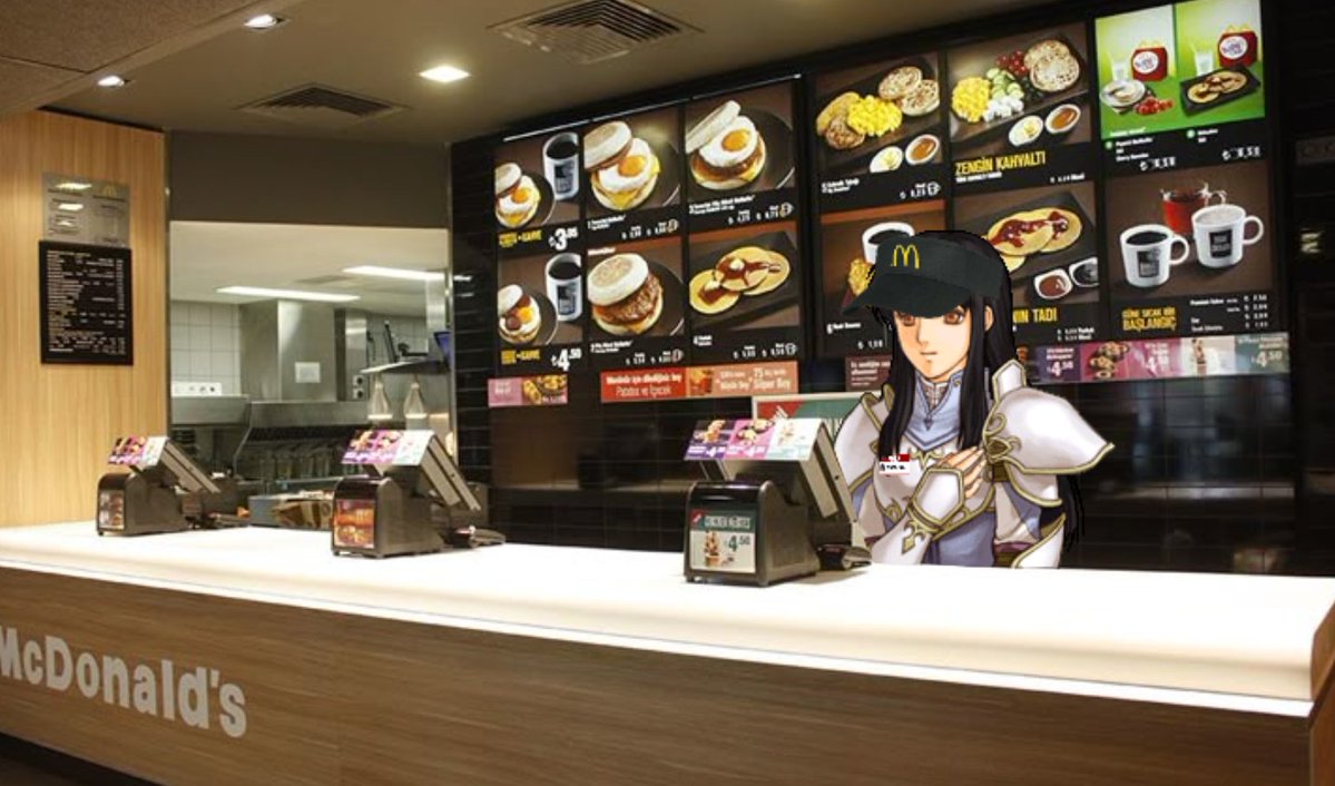 SilverP4ragon's tweet photo. Working night shift at McDonalds... I almost miss the days of the Mad King's War... almost. https://t.co/62f0dBZ7pg