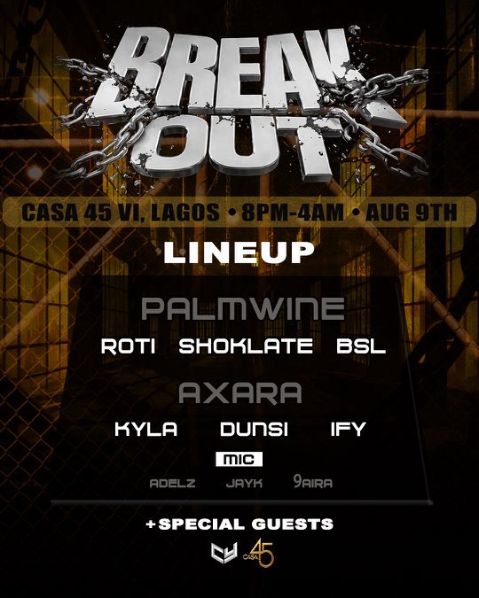 TheBreakoutt's tweet photo. The lineup? ✅
The vibes? Guaranteed.
The special guests? 🤫

BREAKOUT - August 9.
8PM - 4AM.
Casa 45, VI.

Final Wave Tickets are LIVE. Don’t hear about it… be there. 🔥

https://t.co/wA1zAGEt3x https://t.co/CJog9aVV4h