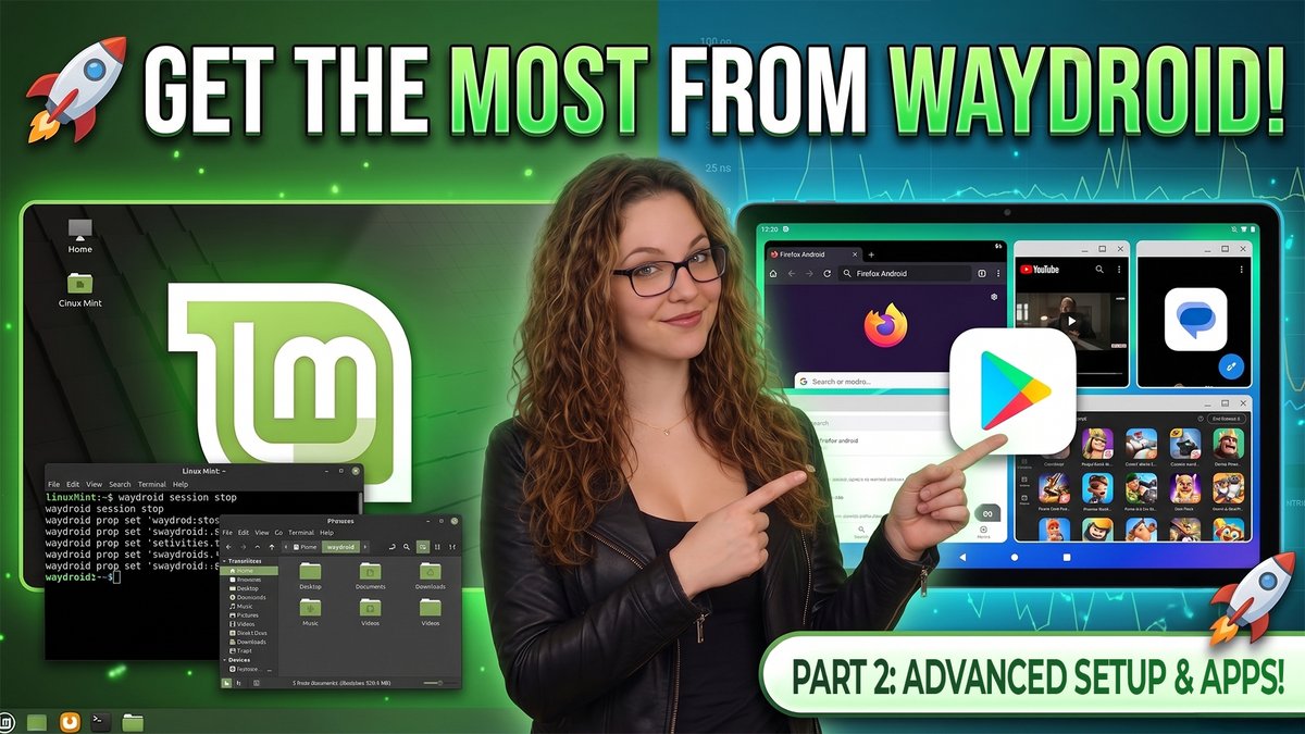 unboxd_tech's tweet photo. 🚀 Waydroid Part 2 is live!
I’m fixing Play Protect certification, signing into Google Play, sideloading APKs, opening Android apps in separate Linux windows and sharing files between Linux Mint and Android.
Watch here 👇
https://t.co/pYkSHJGA7S
#LinuxMint #Waydroid https://t.co/hKfTKx3pjL