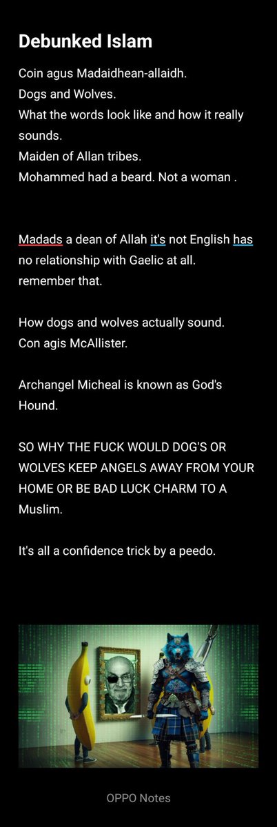 lunatiquej0k3r's tweet photo. @judgegenocide @elonmusk LolMohammed Was just a con man obviously European and might as well been captain pugwash lol. A pirated religion by red haired bearded man sex offender
That's why dogs and wolves are kept away from the house Mohammed could rape children in peace. Islam=peace @TRobinsonNewEra https://t.co/aRsj3orbr0