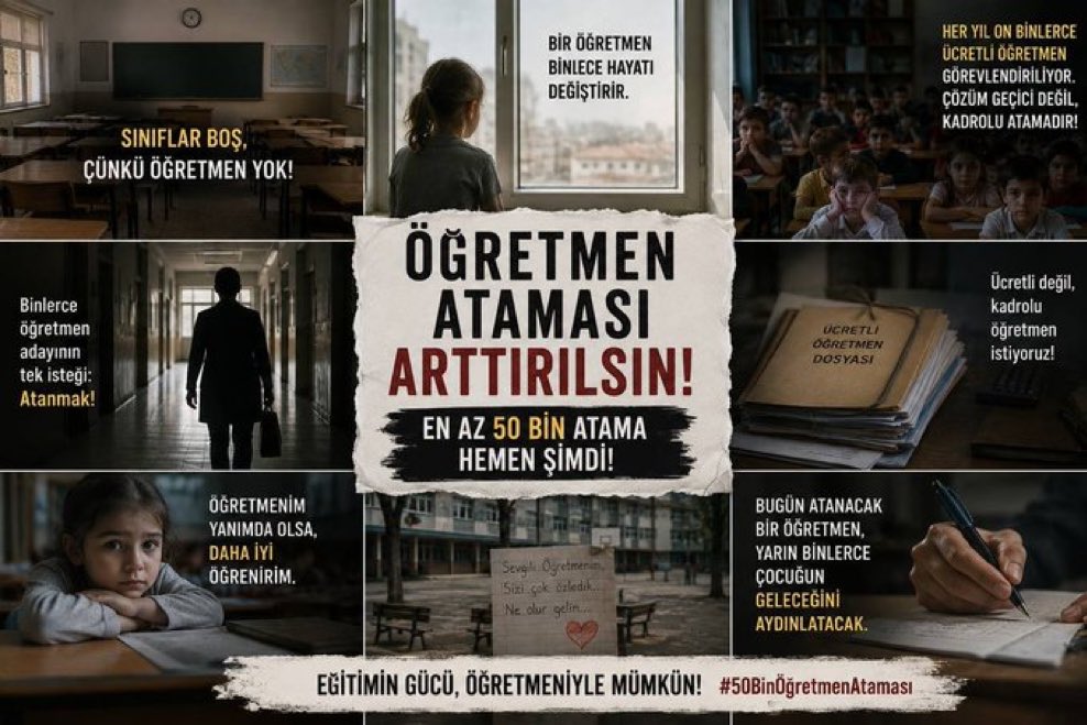 FurkanDorukk_'s tweet photo. Sınıflara umut taşıyacak öğretmenler için 50.000 kontenjan bekleniyor. #AGS50binkontenjan https://t.co/Vnqyn6AD15