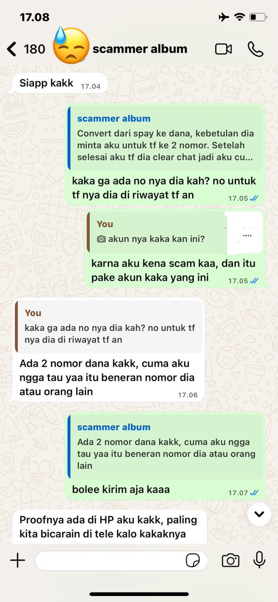 oxsaviaa's tweet photo. lanjutan nya guys, jdi kan aku uda ngechat no jasa tf yg uda di pake sama dia kan, nah ternyata itu no ortu si jasa tf, karena takut nge ganggu kenyamanan ortu nya, akhirnya aku mutusin buat lanjut di tele sama dia https://t.co/KMRsc3h5mt