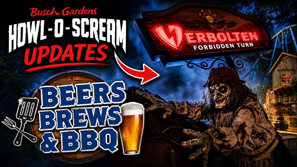 Eddytainment1's tweet photo. 🚨 🚨 NEW VIDEO! 🎃
We came for Beers, Brews & BBQ… but left with a BIG Howl-O-Scream mystery. 👀 Could Busch Gardens be teasing a new Terror-tory?
🎥 https://t.co/UFSelLaMHE
#BuschGardens #HowlOScream #BGW #ThemeParks https://t.co/QsGFxA2eCl