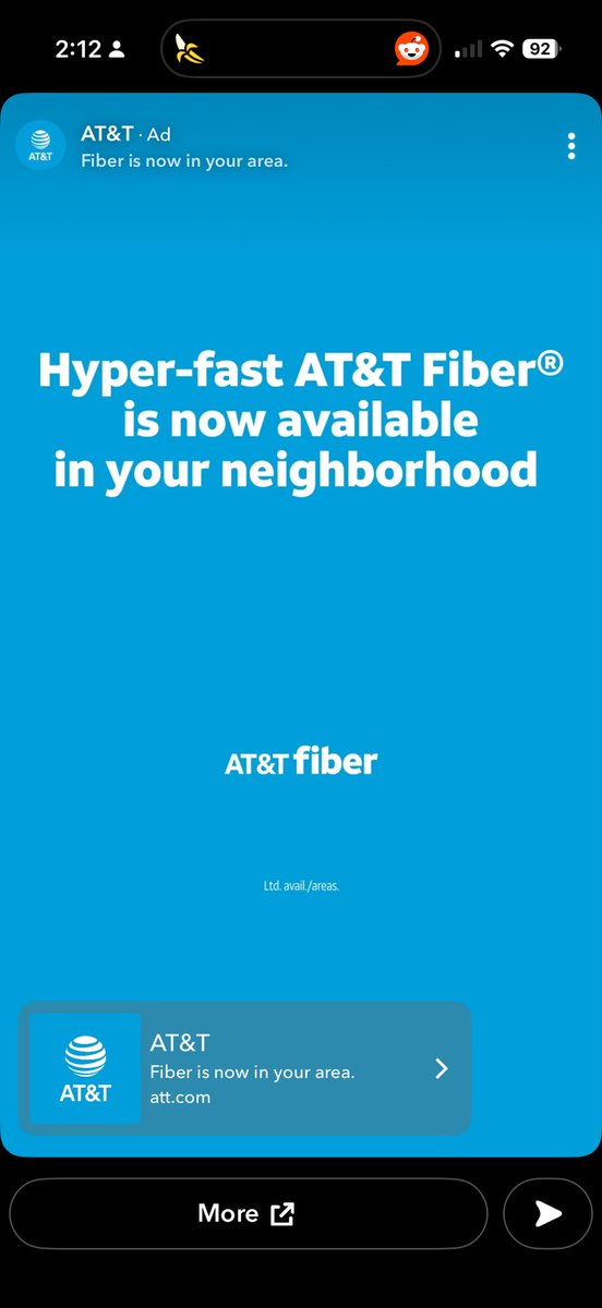 samuel_clements's tweet photo. This is the @ATT “Fiber” now available to me. What an absolute joke AT&amp;T has become. https://t.co/UmKPX4Gosx