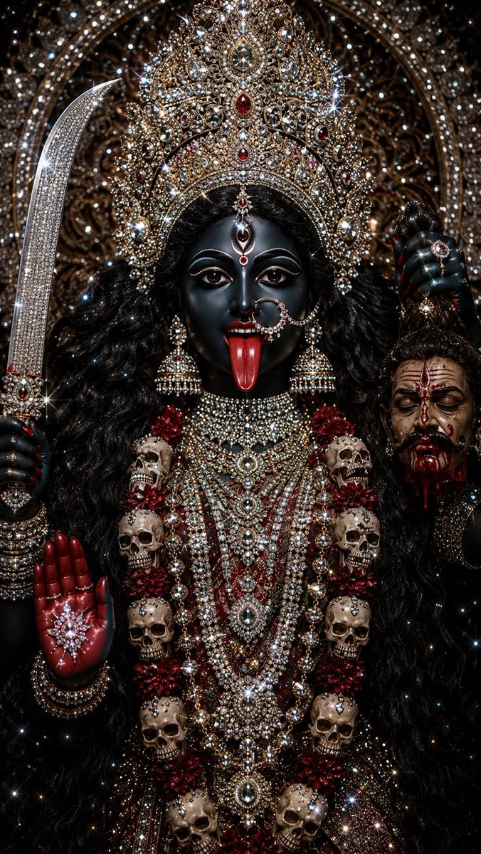 Riyaghoshm's tweet photo. Jai Maa Kali. Your Divine Power Destroys Evil Removes Fear And Fills Every Heart With Courage Wisdom And Devotion. Bless Every Family With Protection Peace Happiness And Endless Strength Forever. https://t.co/eXpyPgyssi